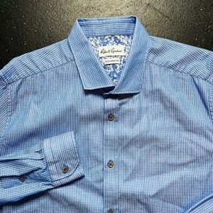 ROBERT GRAHAM Button Front Shirt Men's 46 / 18 Cotton Long Sleeve